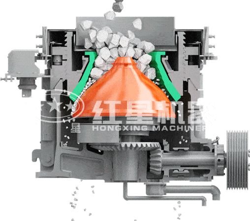圓錐破碎機(jī)原理圖 圓錐破碎機(jī)原理圖