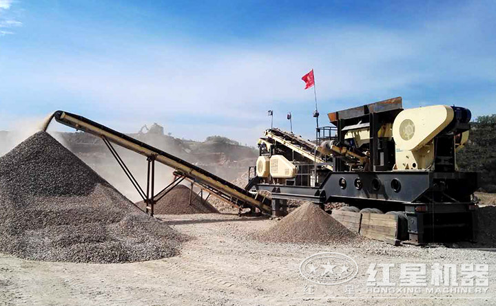 移動破碎站現(xiàn)場