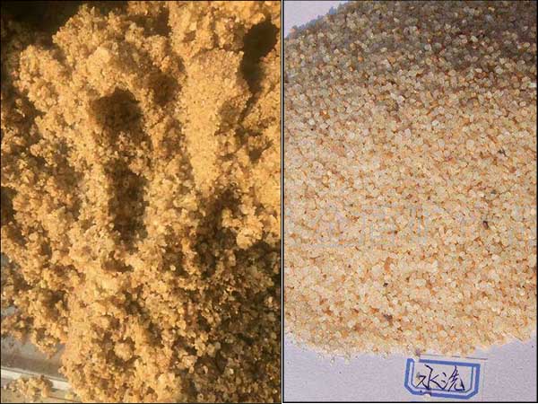 沙清洗前后對(duì)比圖 沙清洗前后對(duì)比圖