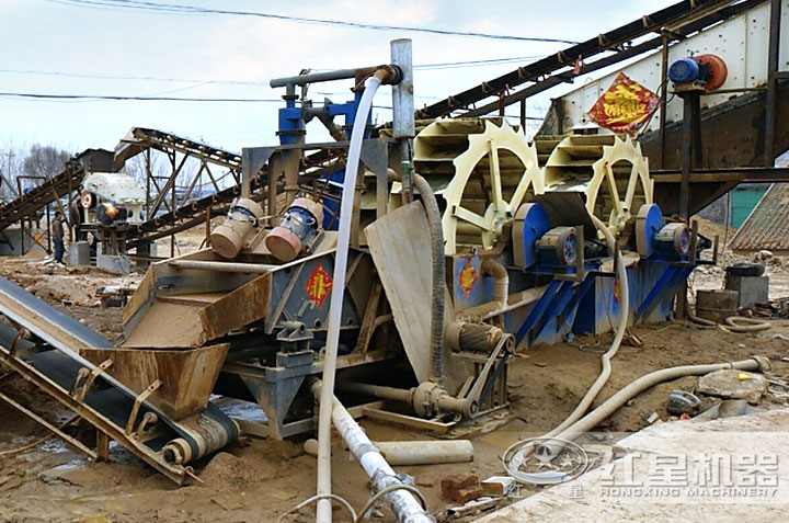 制砂、洗沙作業(yè)現場