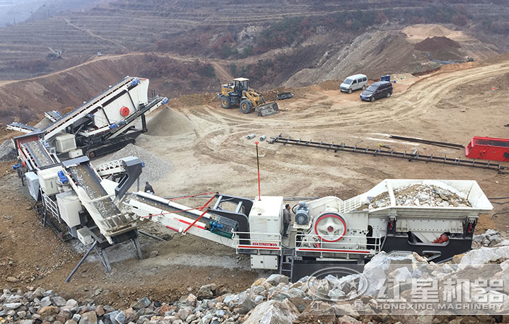 移動制砂機(jī)生產(chǎn)現(xiàn)場 移動制砂機(jī)生產(chǎn)現(xiàn)場
