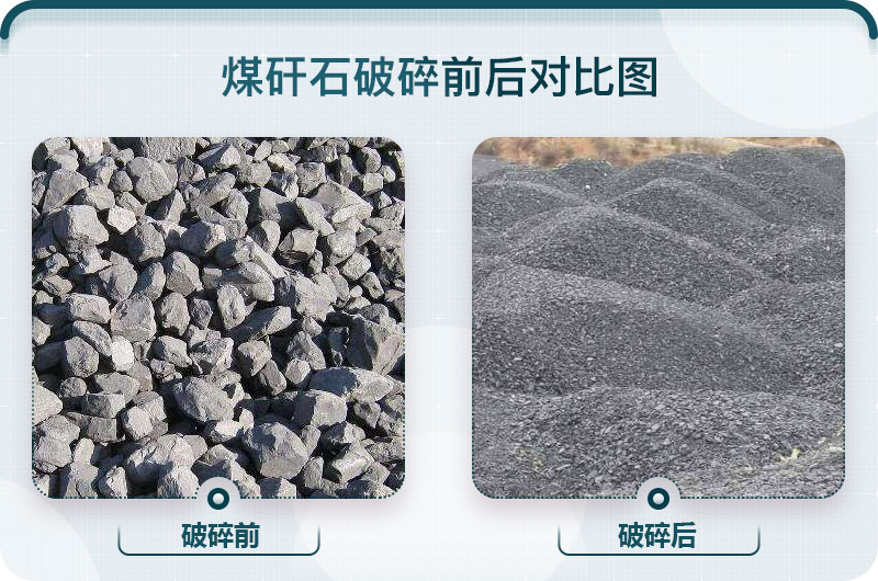 煤矸石破碎前后對(duì)比 煤矸石破碎前后對(duì)比