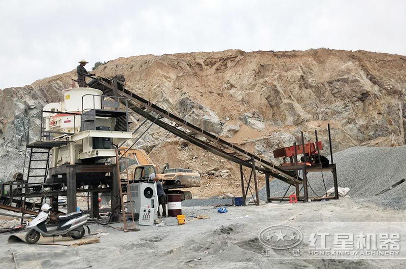 石頭打砂加工客戶現(xiàn)場(chǎng)